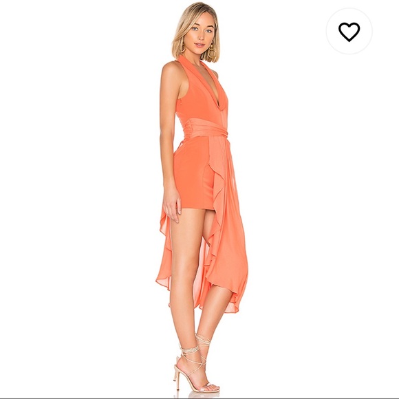 Omri Mini Dress in Poppy Orange - Picture 2 of 5